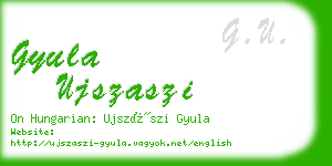 gyula ujszaszi business card